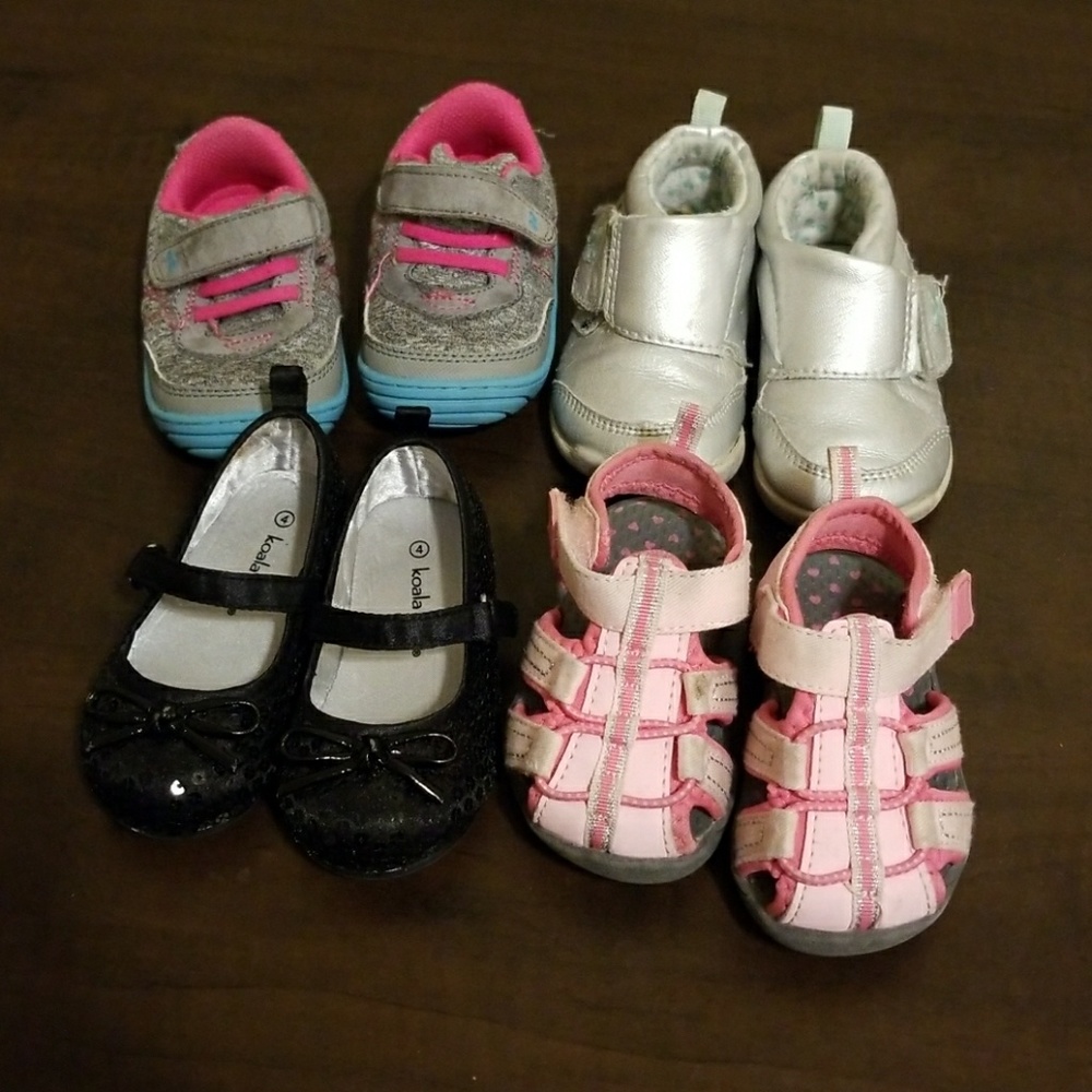 Baby girl size 4 shoe bundle